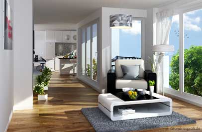 3d haus ansicht innen