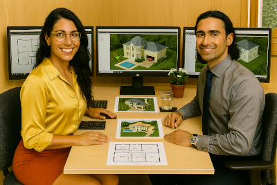 3D Immobilie Diagonal Ansicht