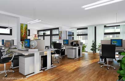 3d innenarchitektur auf basis vom grundriss