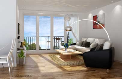 architektur visualisierung auf basis vom grundriss