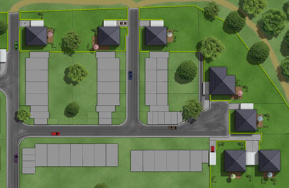 architektur darstellungen 3d lageplan