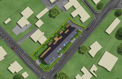 haus in 3d lageplan