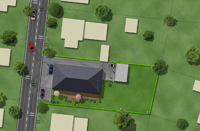 immobilien plan 3d lageplan