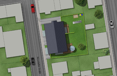 praesentation schaufenster makler buero 3d lageplan