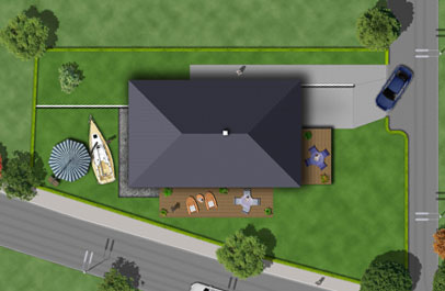 praesentation schaufenster makler buero 3d lageplan