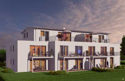haus in 3d aussenansicht