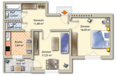 hausplan ueberholen in 2d executive