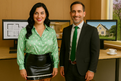 Immobilie 3D Schrägansicht