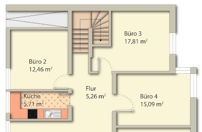 immobilien geschaeft 2d grundriss executive