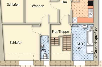 immobilien geschaeft 2d grundriss executive