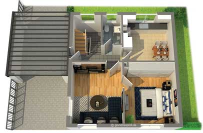 immobilien geschaeft 3d grundriss