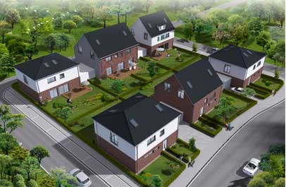 immobilien grafiken 3d vogelperspektive