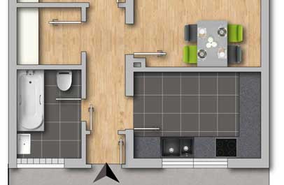 immobilien marketing 2d grundriss premium
