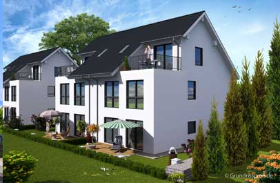 immobilien plan design 3d aussenansicht