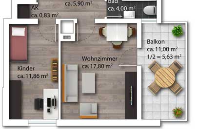 immobilien plan erstellen 2d premium