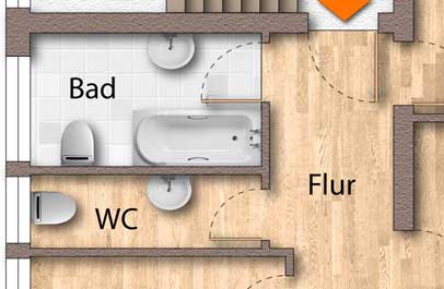 immobilien plan ueberarbeitung 2d premium