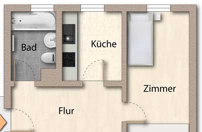 immobilien plan ueberarbeitung 2d premium