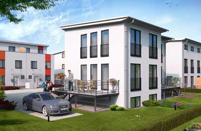immobilien plan aussenansicht