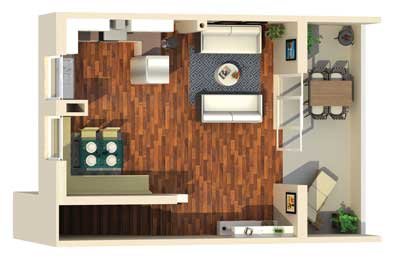 immobilien visualisierung 3d grundriss
