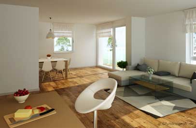 3d wohnungsplan design als innenansicht