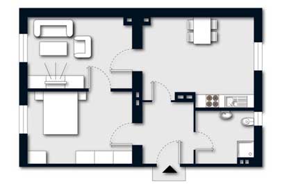 wohnungsplan professionell 2d solid